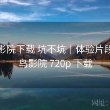 蜂鸟影院下载 坑不坑｜体验片段，蜂鸟影院 720p 下载