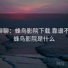 随便聊聊：蜂鸟影院下载 靠谱不靠谱，蜂鸟影院是什么