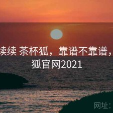 断断续续 茶杯狐，靠谱不靠谱，茶杯狐官网2021