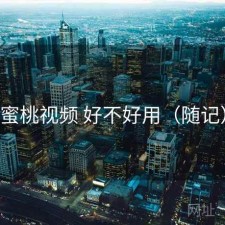 蜜桃视频 好不好用（随记）