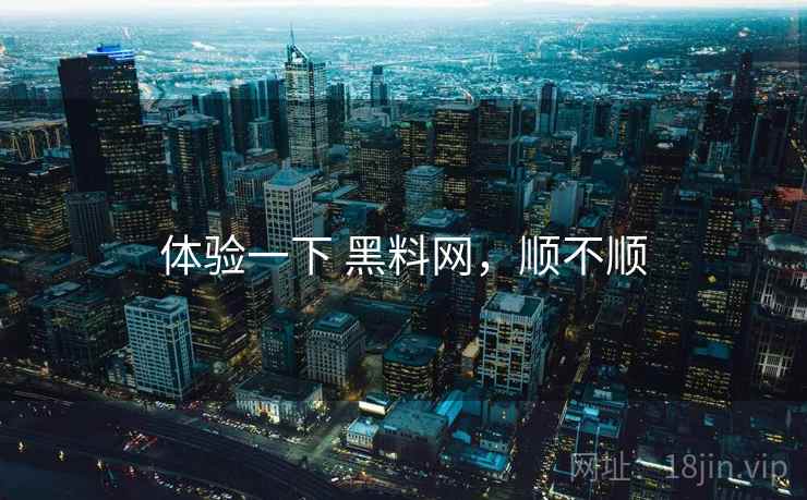 体验一下 黑料网，顺不顺  第1张