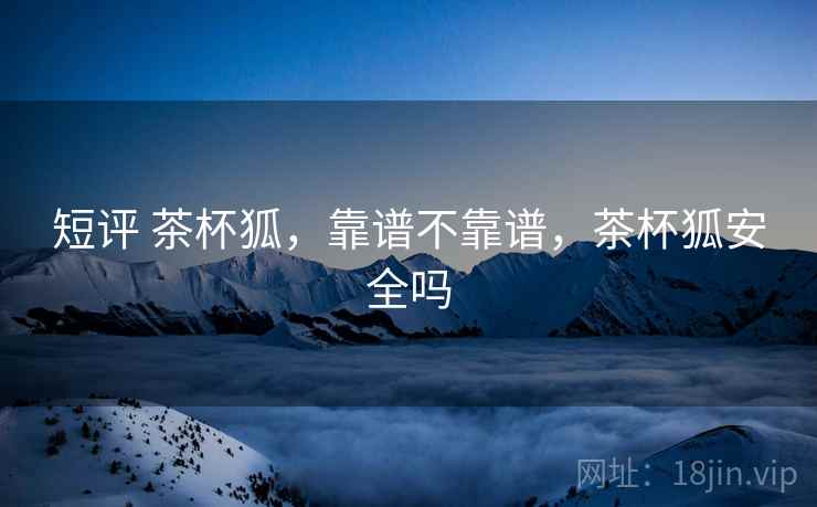 短评 茶杯狐，靠谱不靠谱，茶杯狐安全吗  第1张